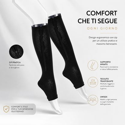 Calze A Compressione con Zip