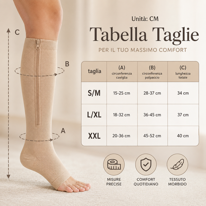 Calze A Compressione con Zip